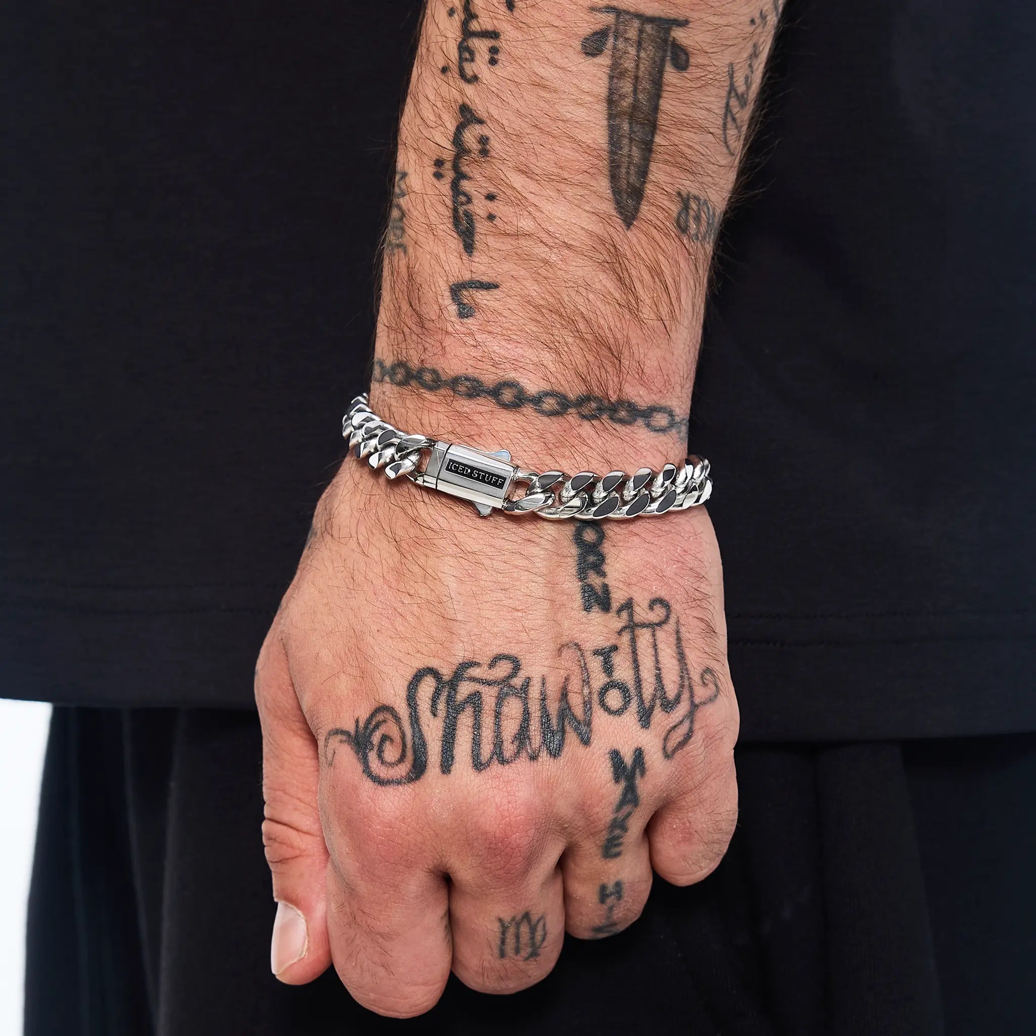 Bransoletka Premium Miami Cuban Link 10mm Białe Złoto