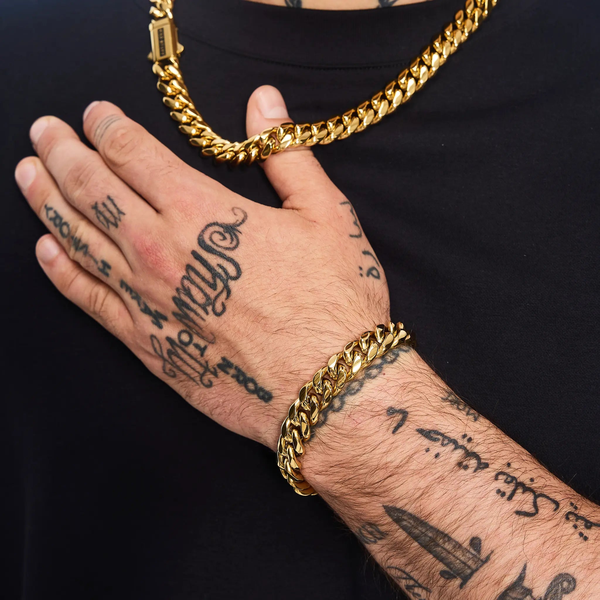 Bransoletka Premium Miami Cuban Link 12mm Złoto