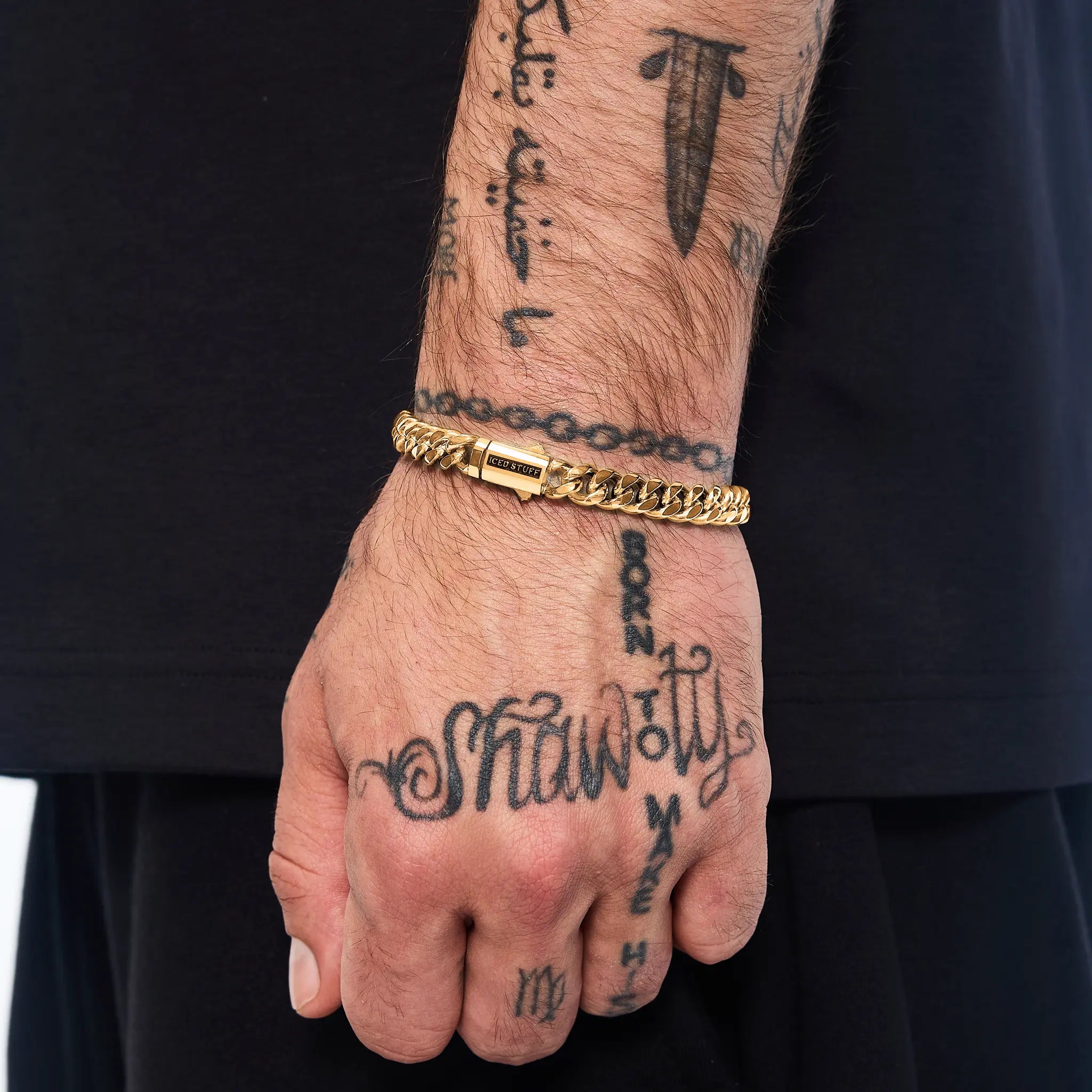 Bransoletka Premium Miami Cuban Link 8mm Złoto