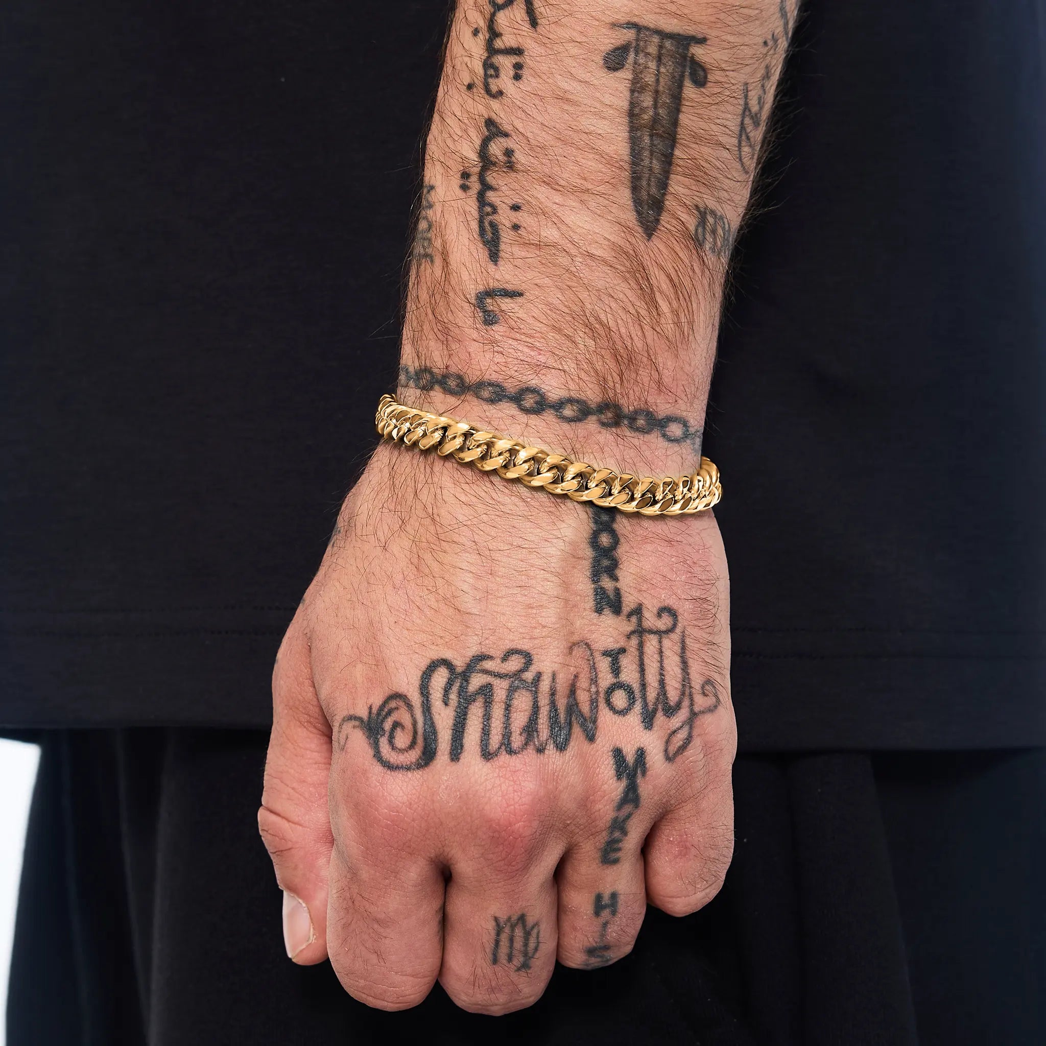 Bransoletka Premium Miami Cuban Link 8mm Złoto