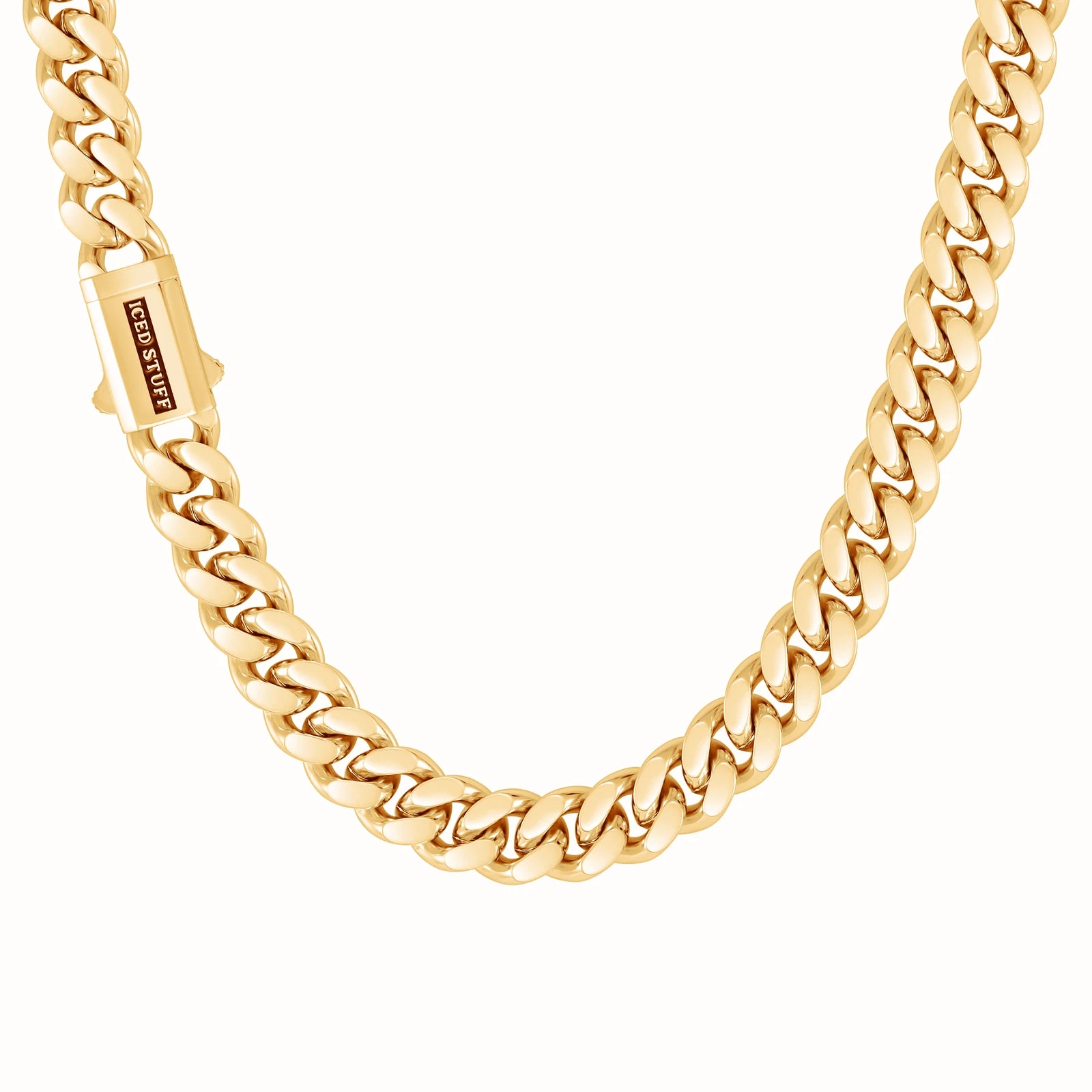 Łańcuch Premium Curb Cuban Link 12mm Złoto