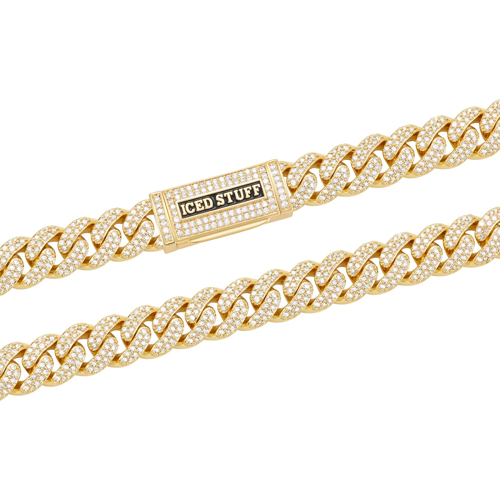 Łańcuch Premium Diamond Cuban Link 10mm Złoto