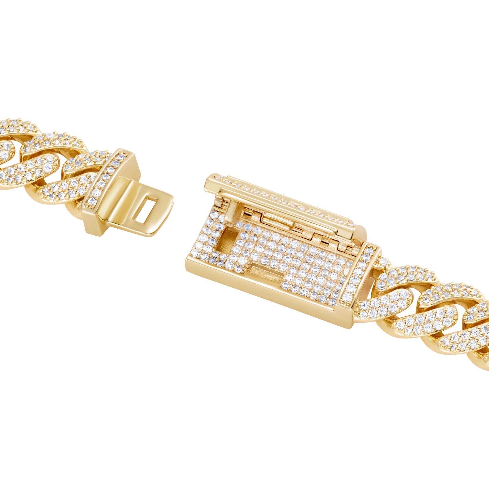 Bransoletka Premium Diamond Cuban Link 10mm Złoto