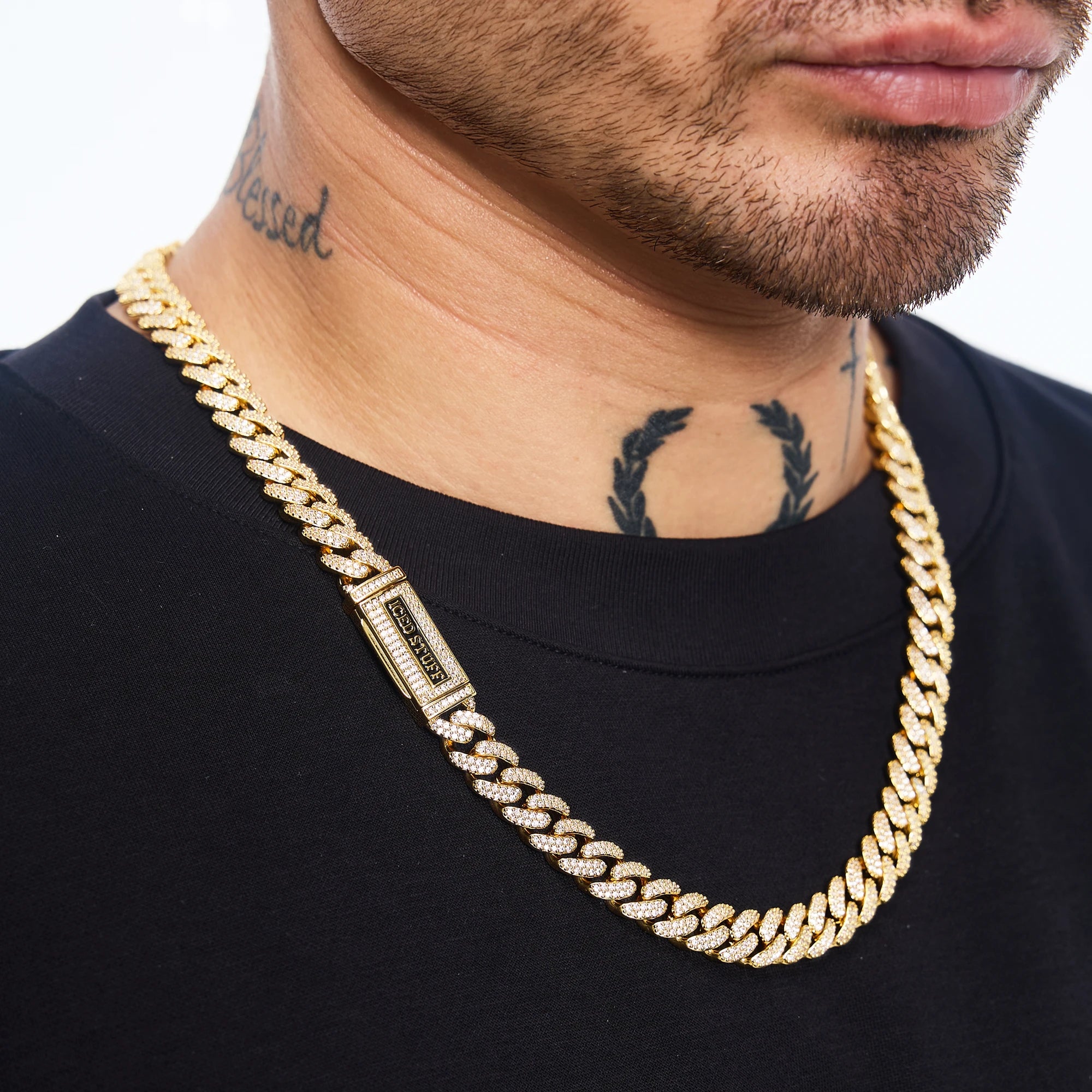 Łańcuch Premium Diamond Cuban Link 10mm Złoto