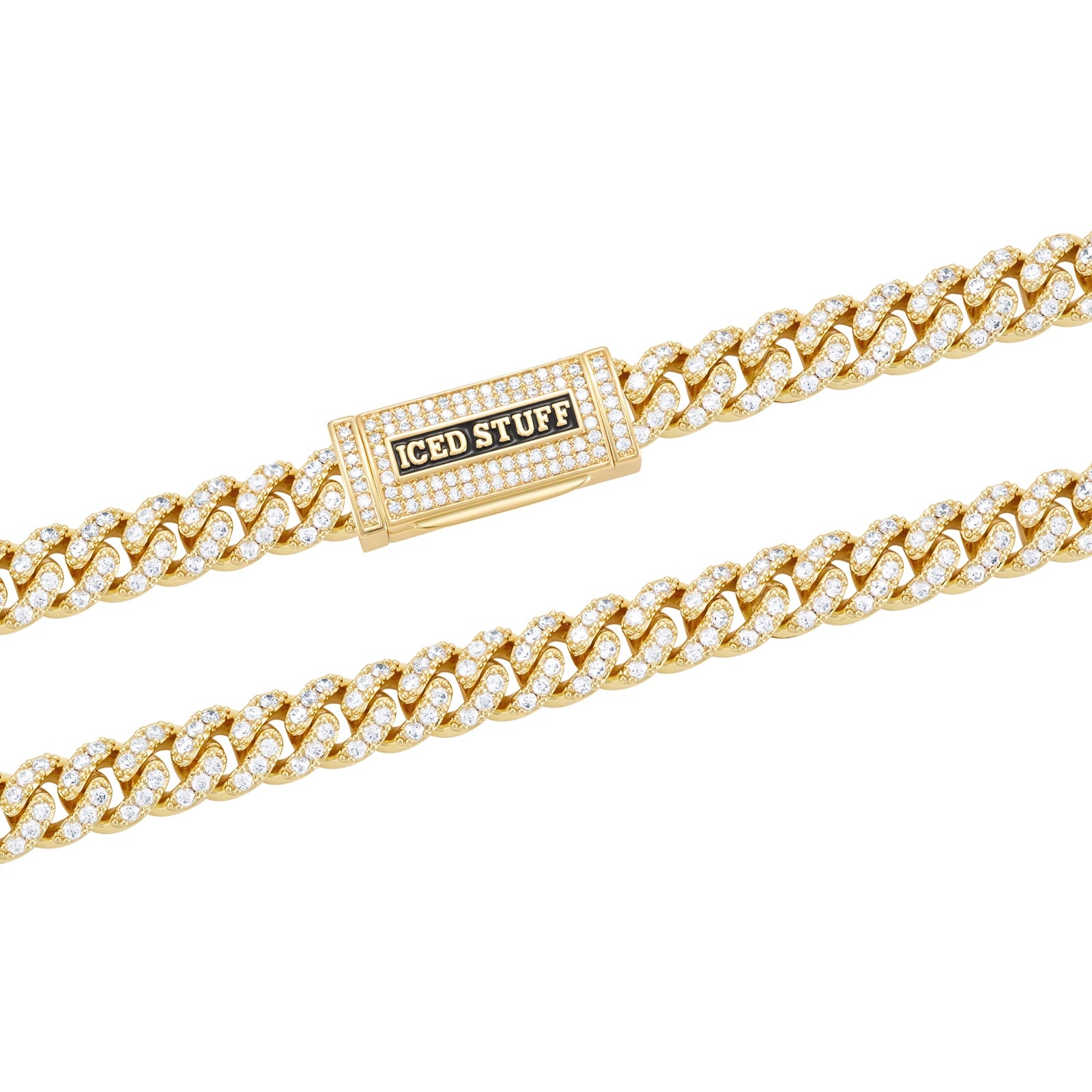 Łańcuch Premium Diamond Cuban Link 8mm Złoto