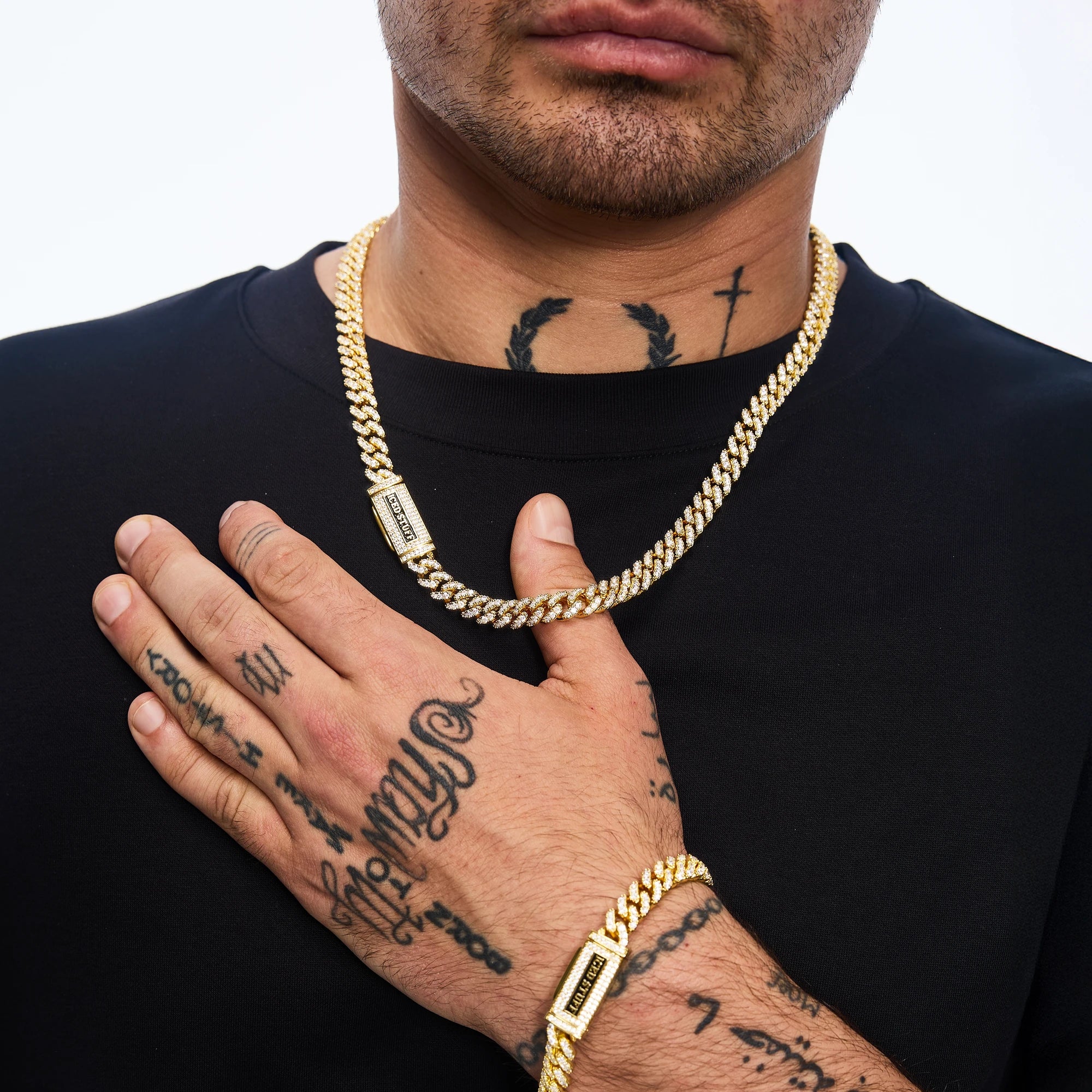 Łańcuch Premium Diamond Cuban Link 8mm Złoto