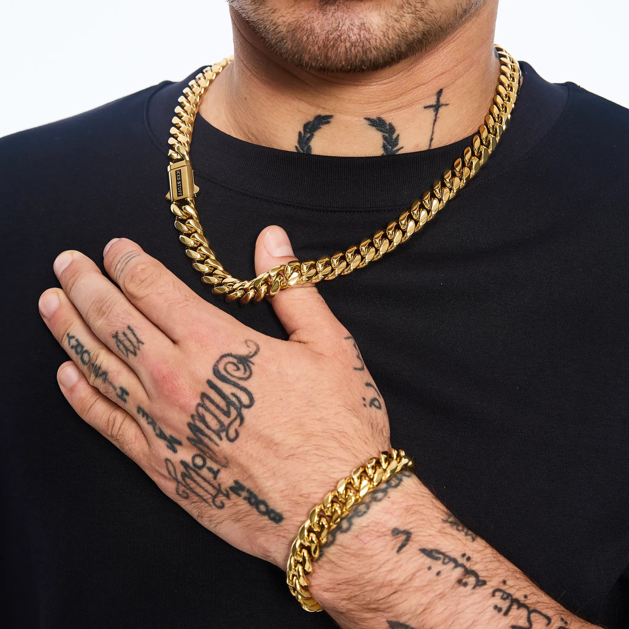 Łańcuch Premium Miami Cuban Link 12mm Złoto