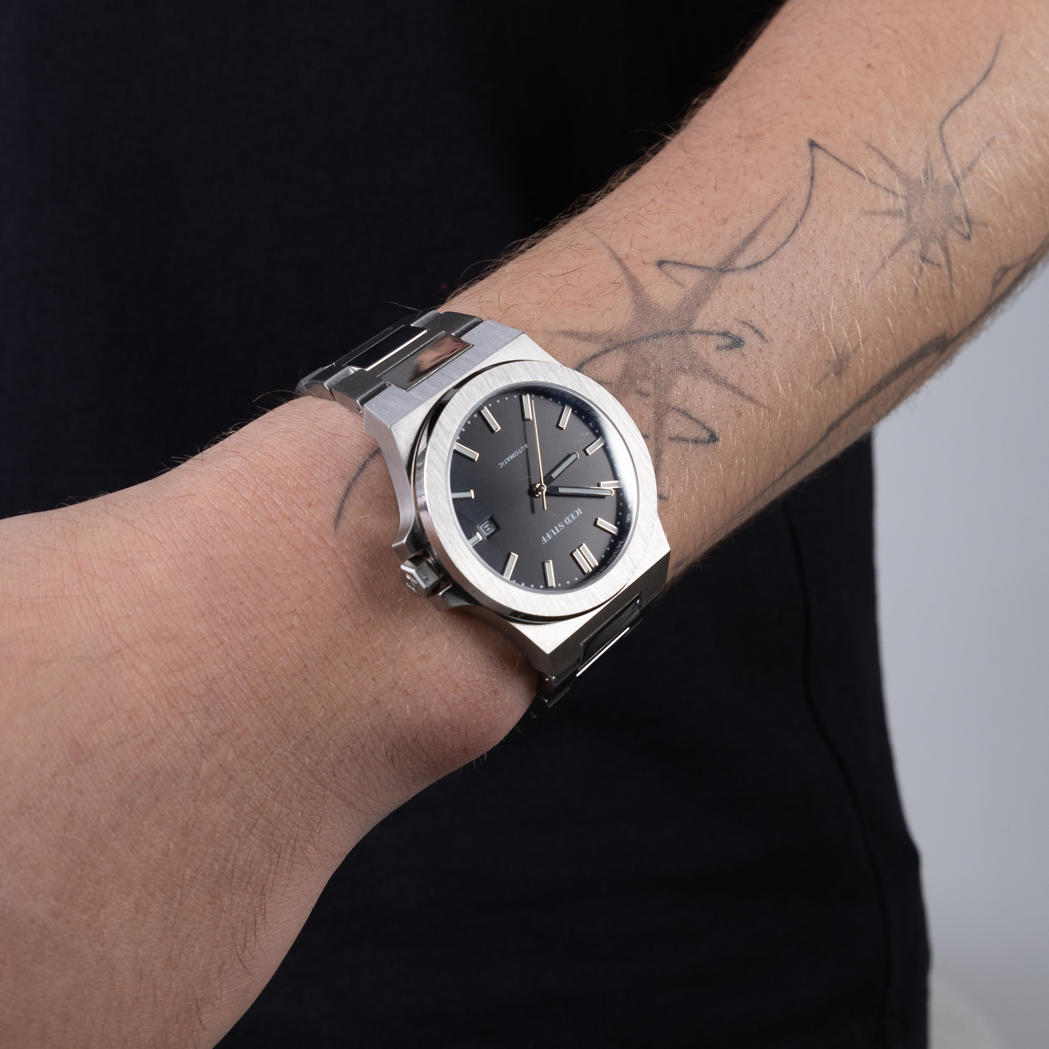 Alpha Champ Automatikuhr aus Weißgold, 40 mm