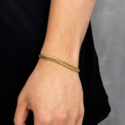 Miami Cuban Link Armband 5mm Gold