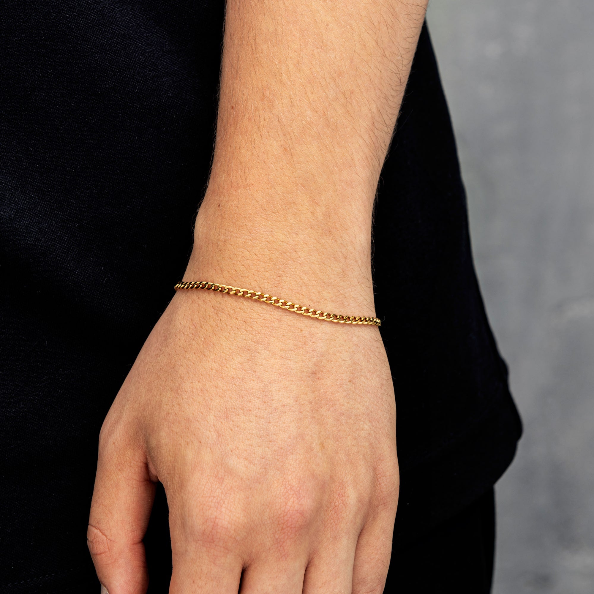 Panzerarmband Cuban Link 3mm Gold