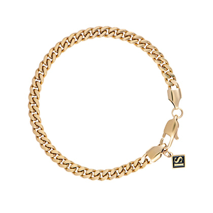 Panzerarmband Cuban Link 5mm Gold