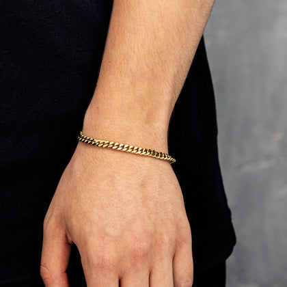 Panzerarmband Cuban Link 5mm Gold
