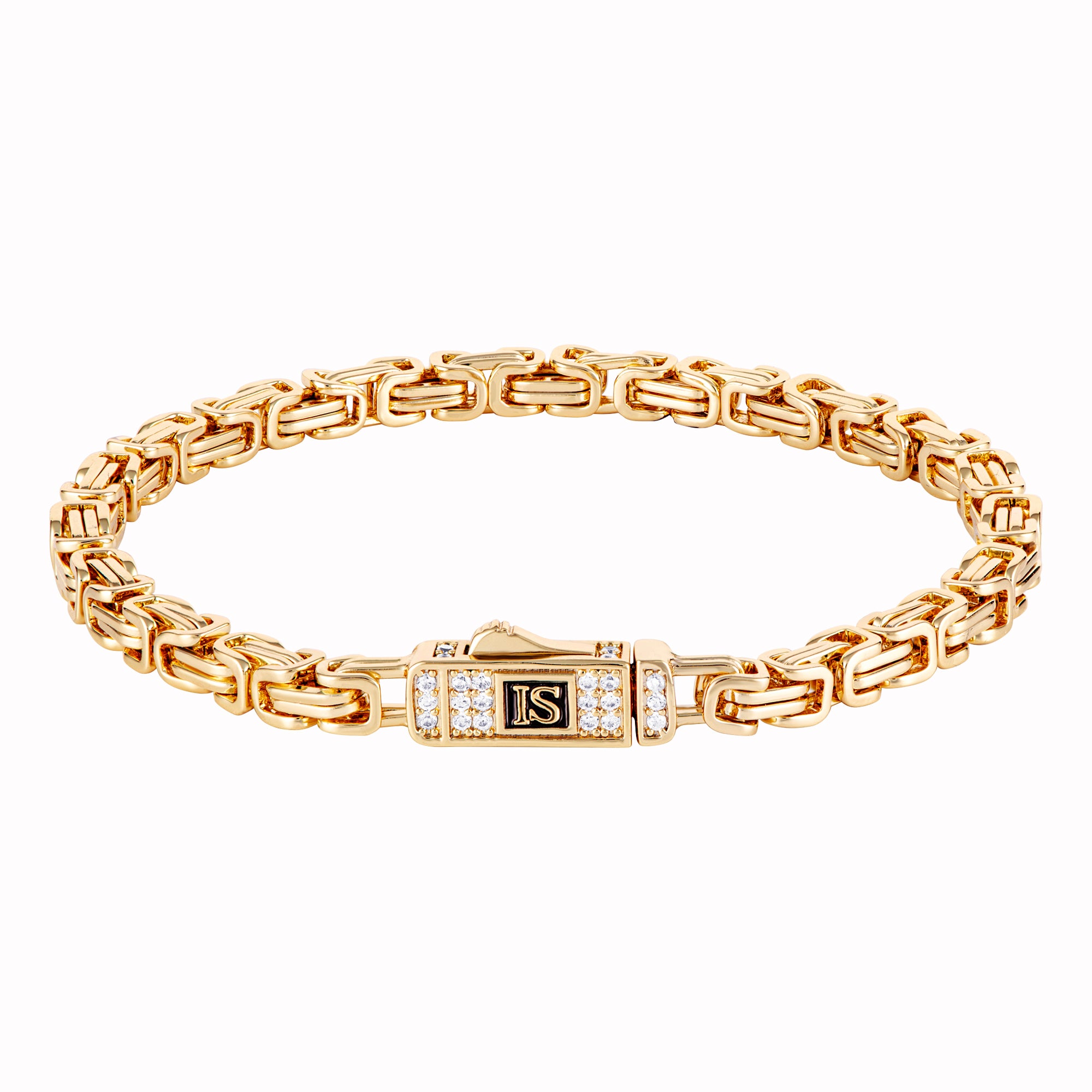 Royal Armband 4mm Diamantverschluss Gold 