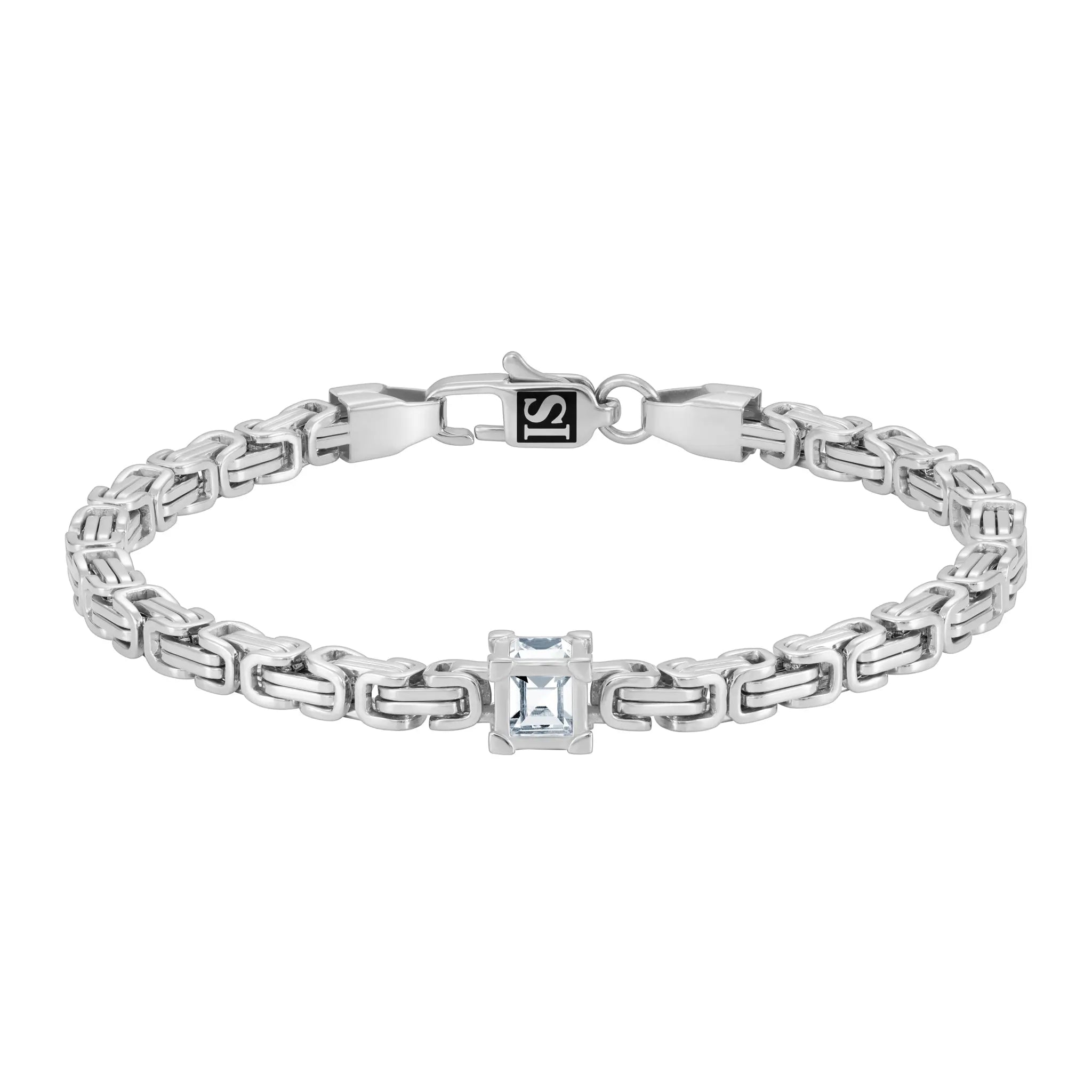 Bransoletka Królewska Diamond Cube 4mm Białe Złoto