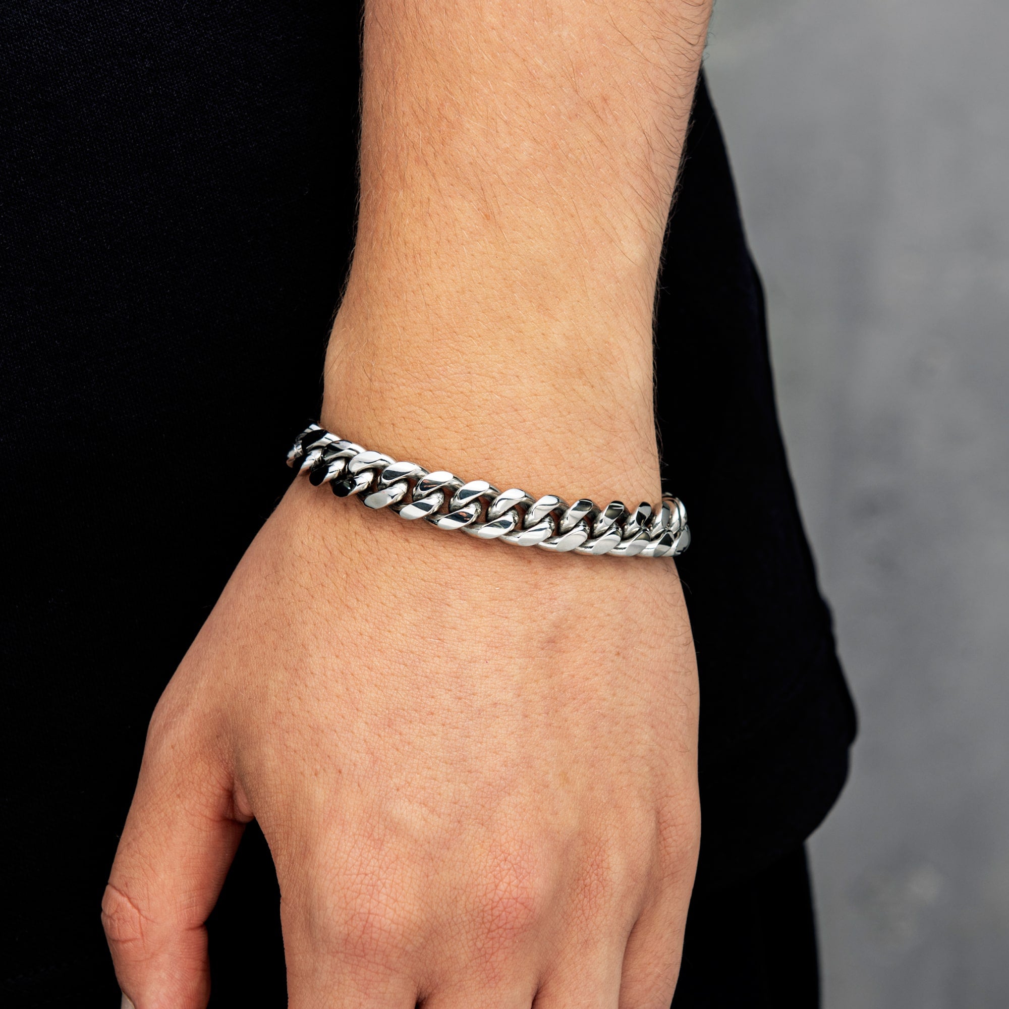 Miami Cuban Link Armband 10mm Weißgold