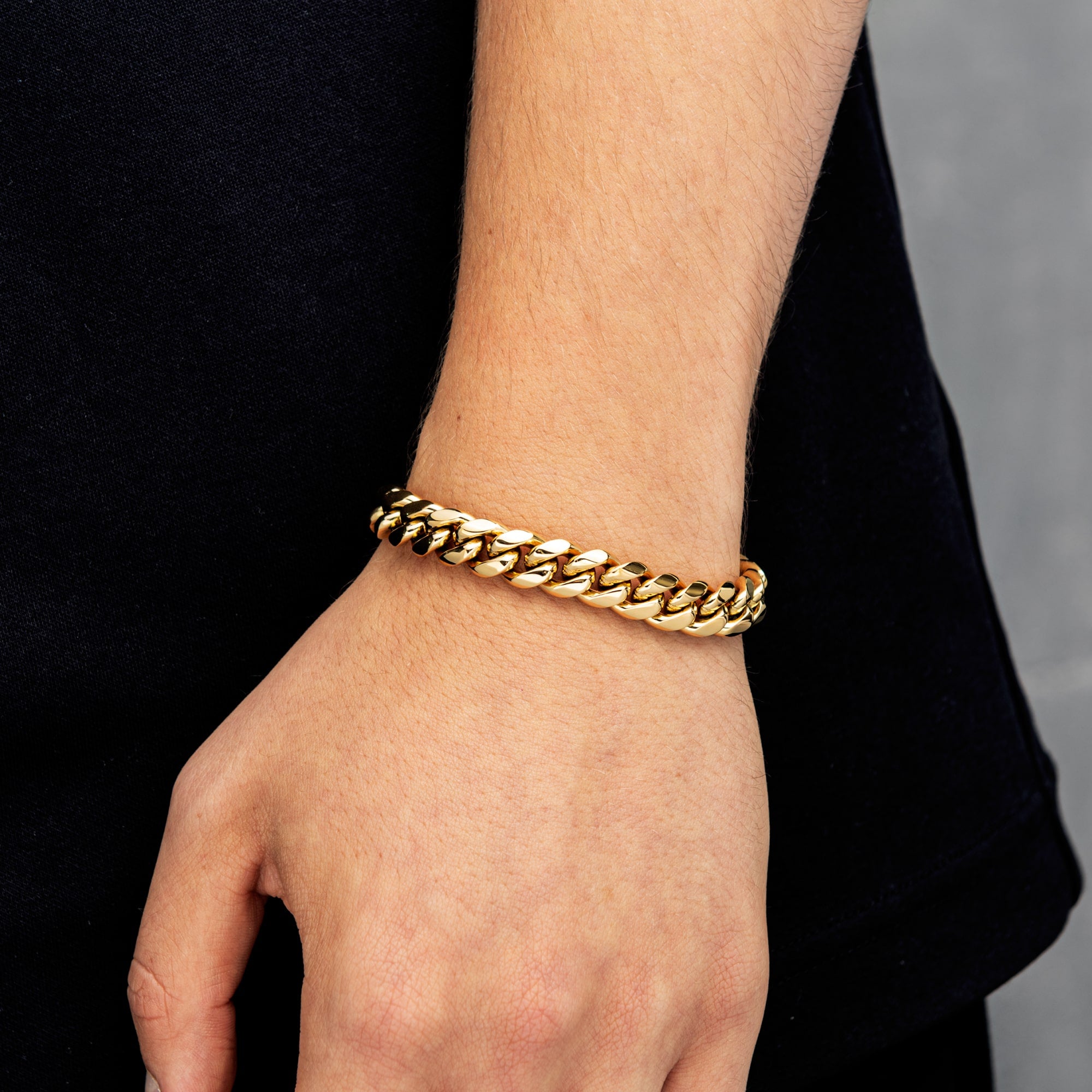 Miami Cuban Link Armband 10mm Gold