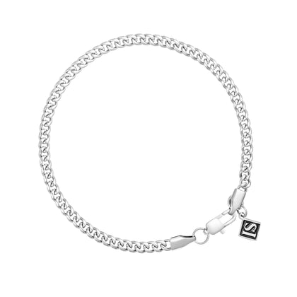 Miami Cuban 3mm Białe Złoto - IcedStuff