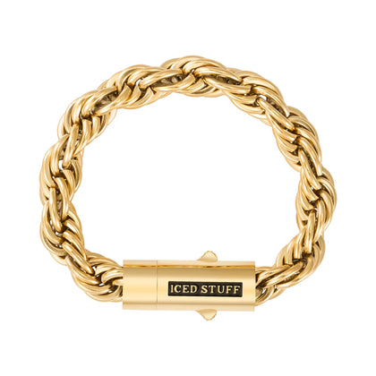 Bransoletka Rope 10mm Złoto