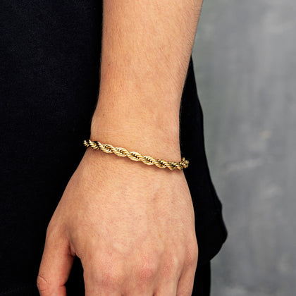 Seilarmband 6mm Gold