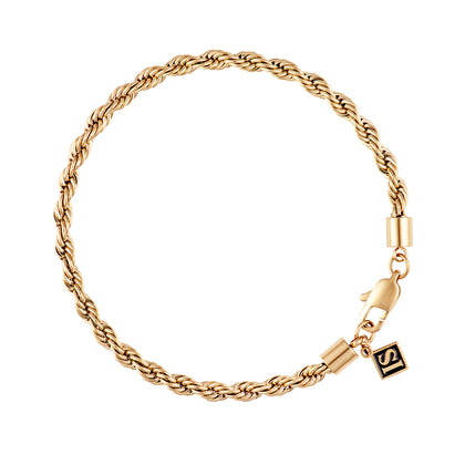 Seilarmband 4mm Gold