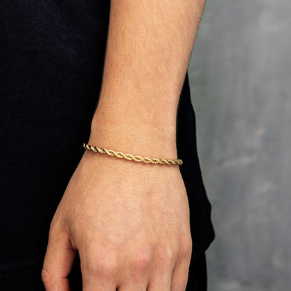Seilarmband 4mm Gold