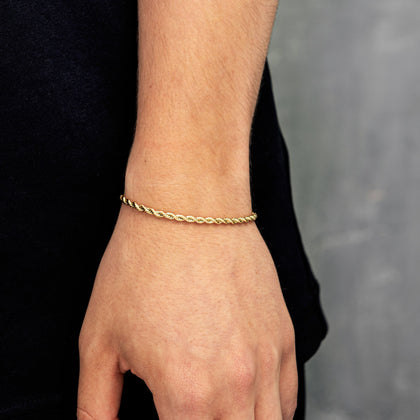Seilarmband 3mm Gold