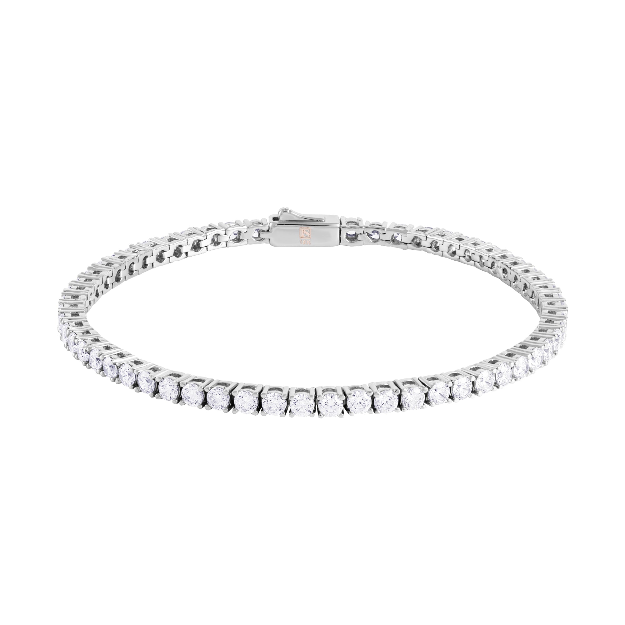 Tennisarmband 3mm Weißgold