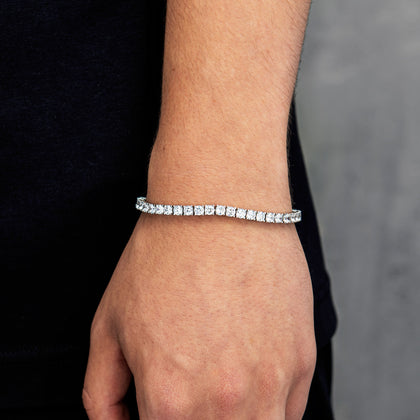 Tennisarmband 4mm Weißgold 