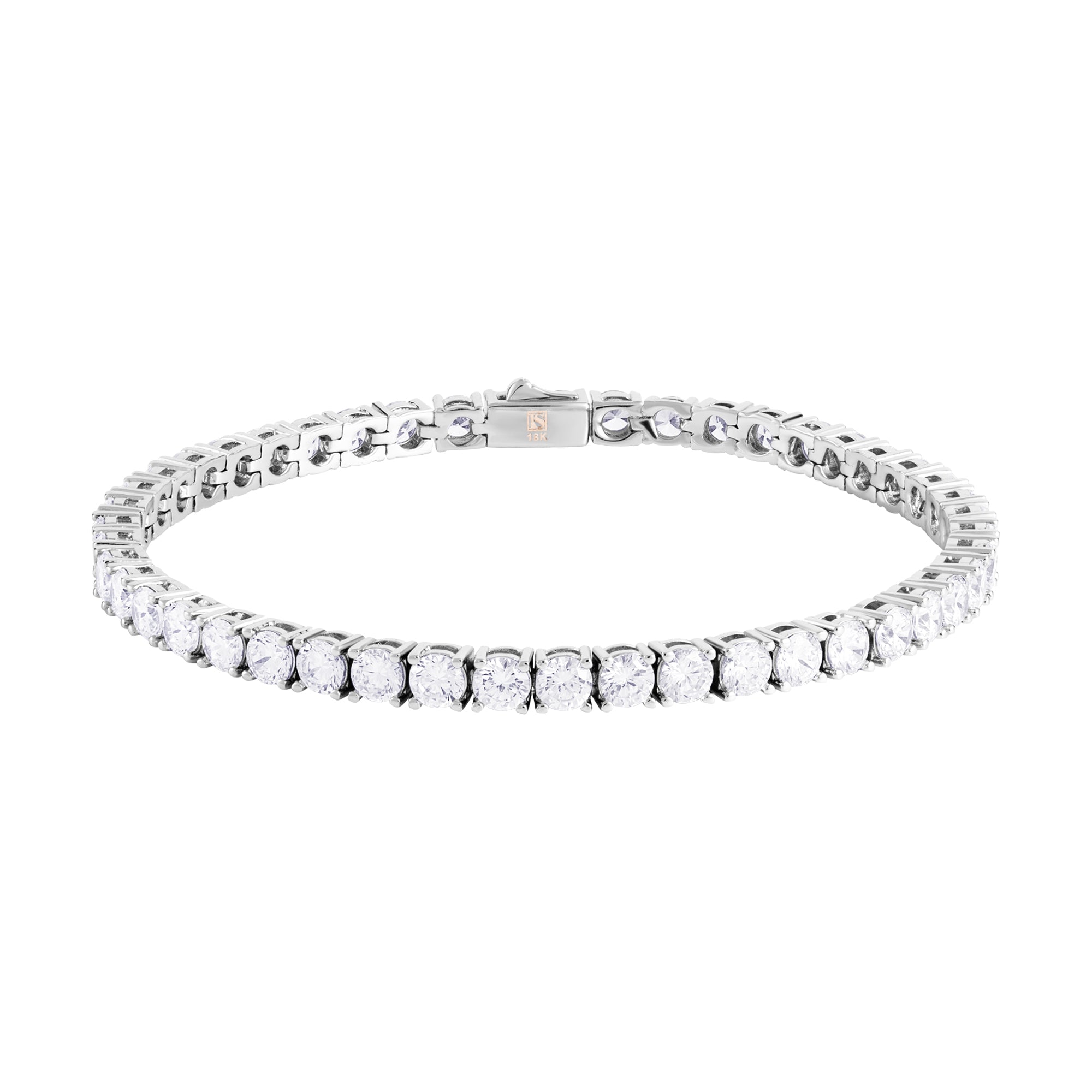 Tennisarmband 4mm Weißgold 