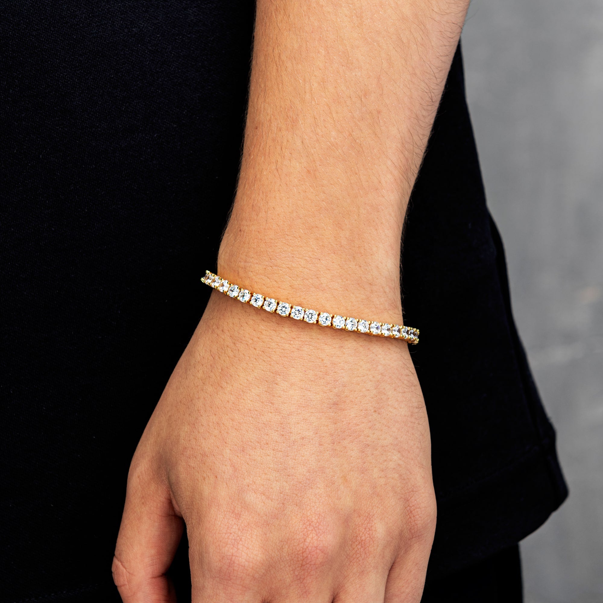 Tennisarmband 4mm S925 Gold