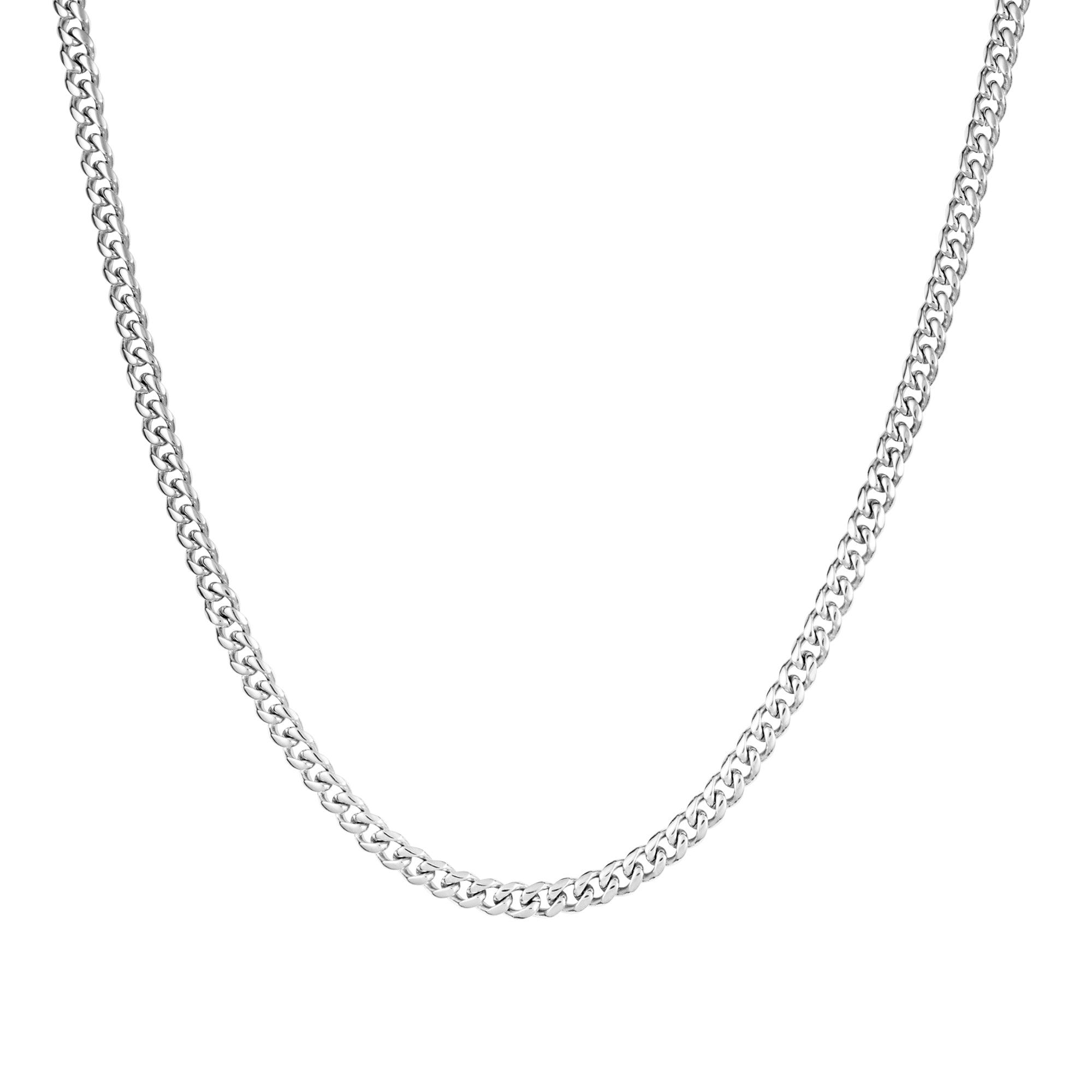 Miami Cuban Link 3mm Białe Złoto - IcedStuff