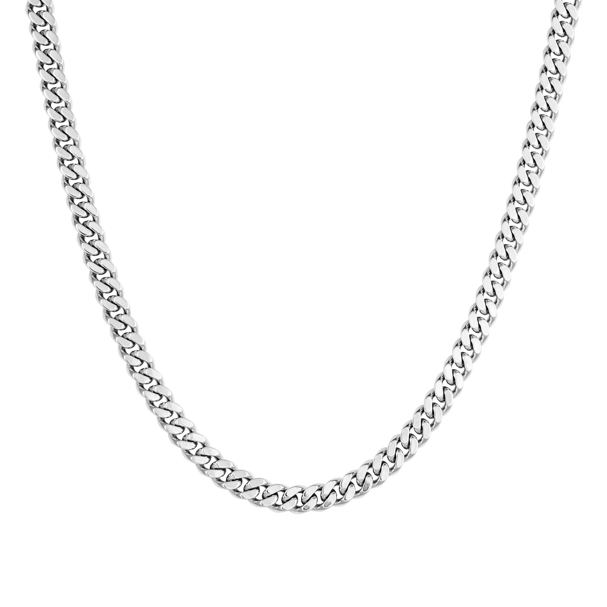 Curb Cuban Link 5mm Białe Złoto - IcedStuff