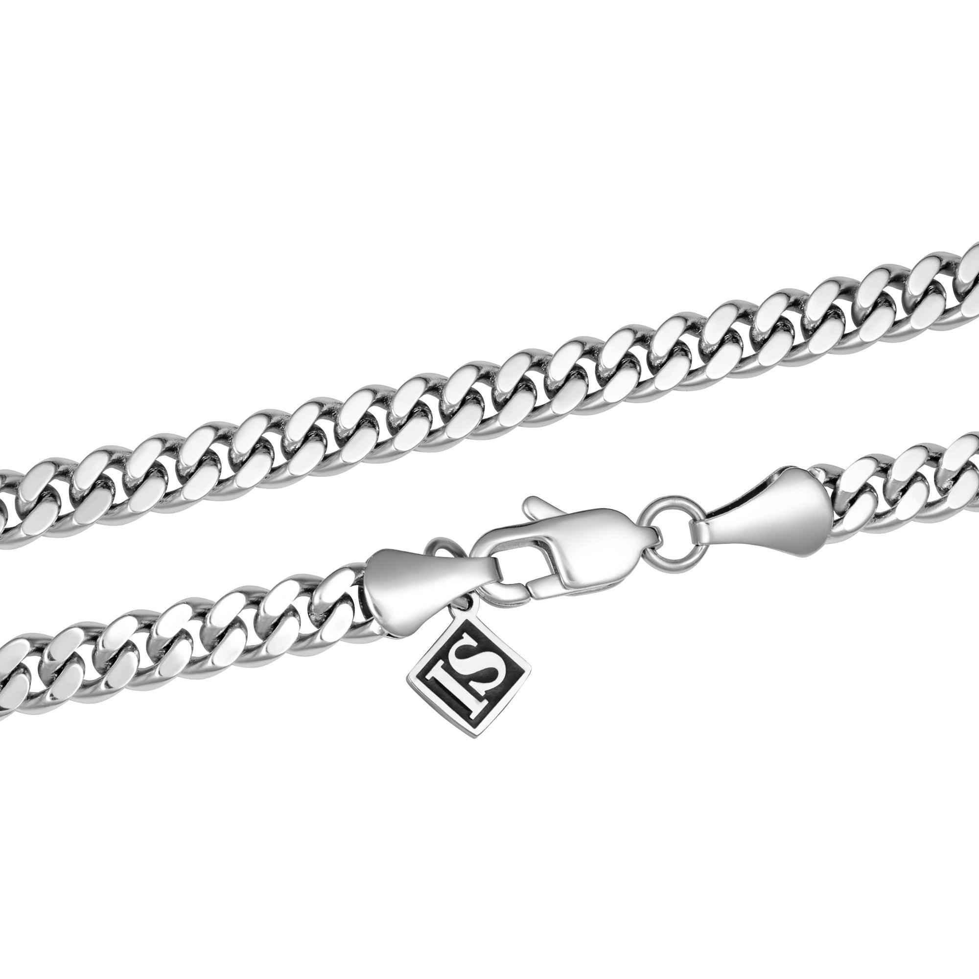 Curb Cuban Link 5mm Białe Złoto - IcedStuff