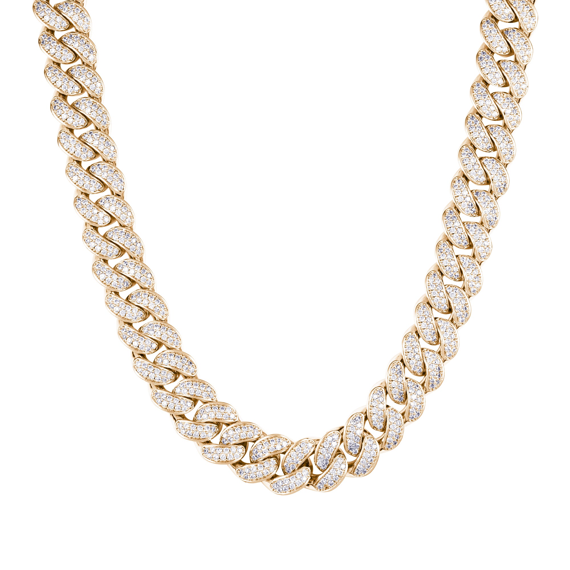 Diamant Cuban Link Kette 12mm Gold