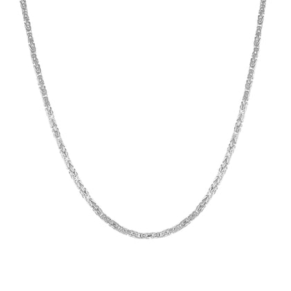 Königskette 3mm S925 Weißgold 
