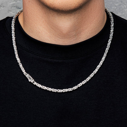 Royal Chain 4mm Diamantverschluss Weißgold 
