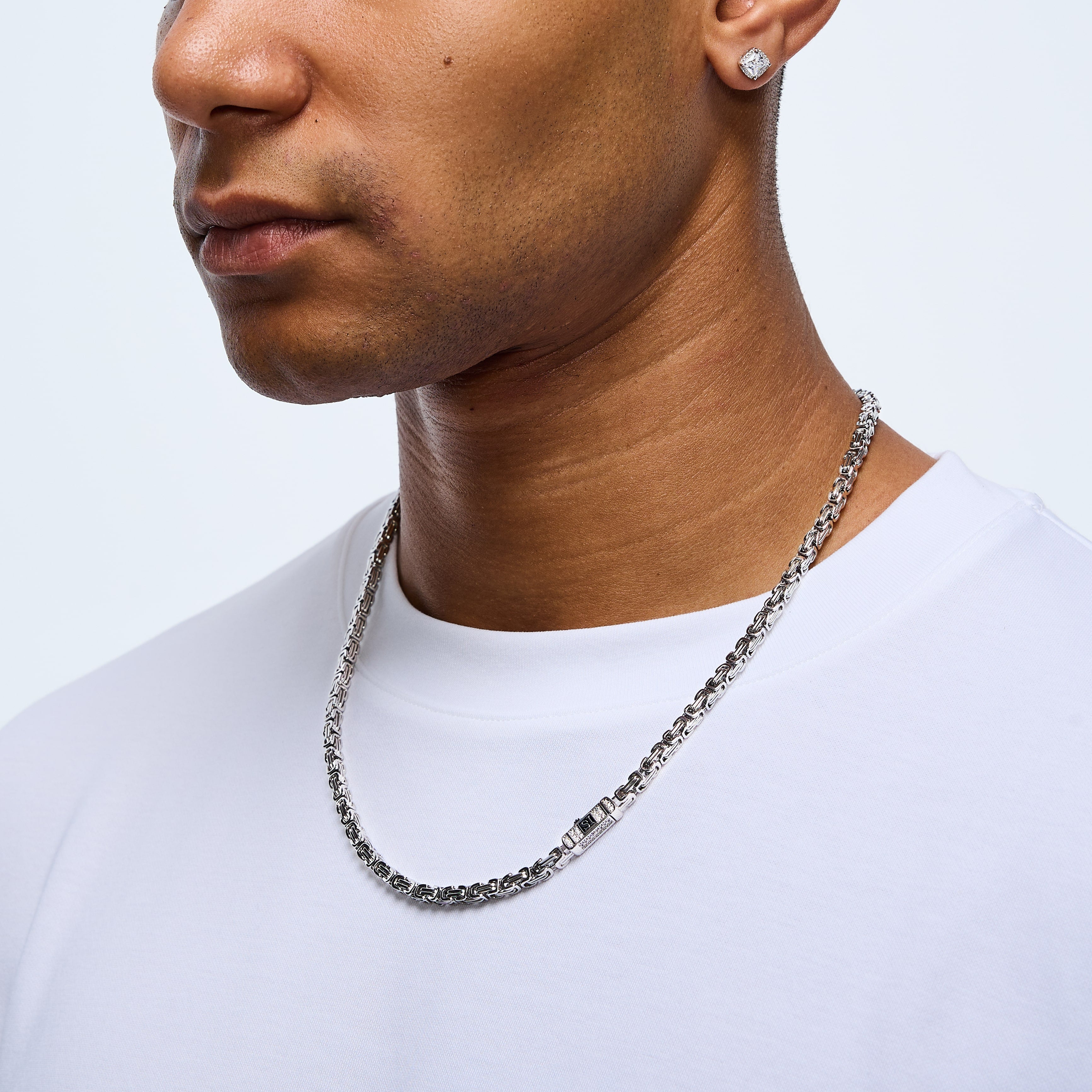 Royal Chain 4mm Diamantverschluss Weißgold 