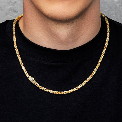 Royal Chain 4mm Diamantverschluss Gold 
