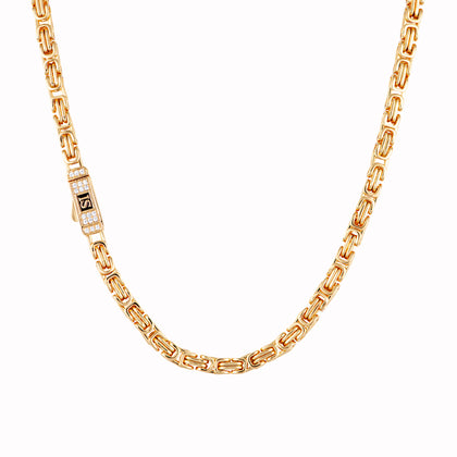 Royal Chain 4mm Diamantverschluss Gold 