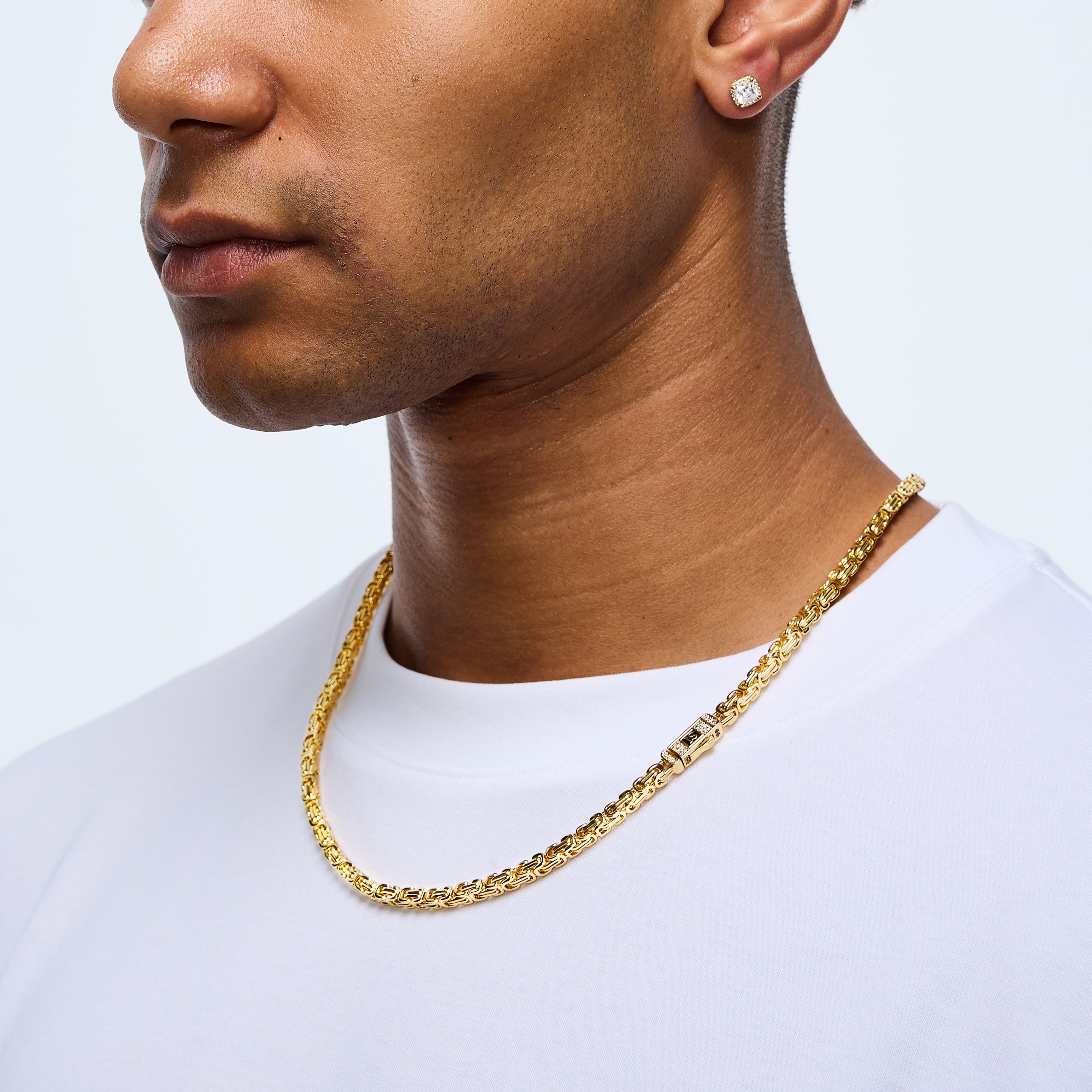 Royal Chain 4mm Diamantverschluss Gold 