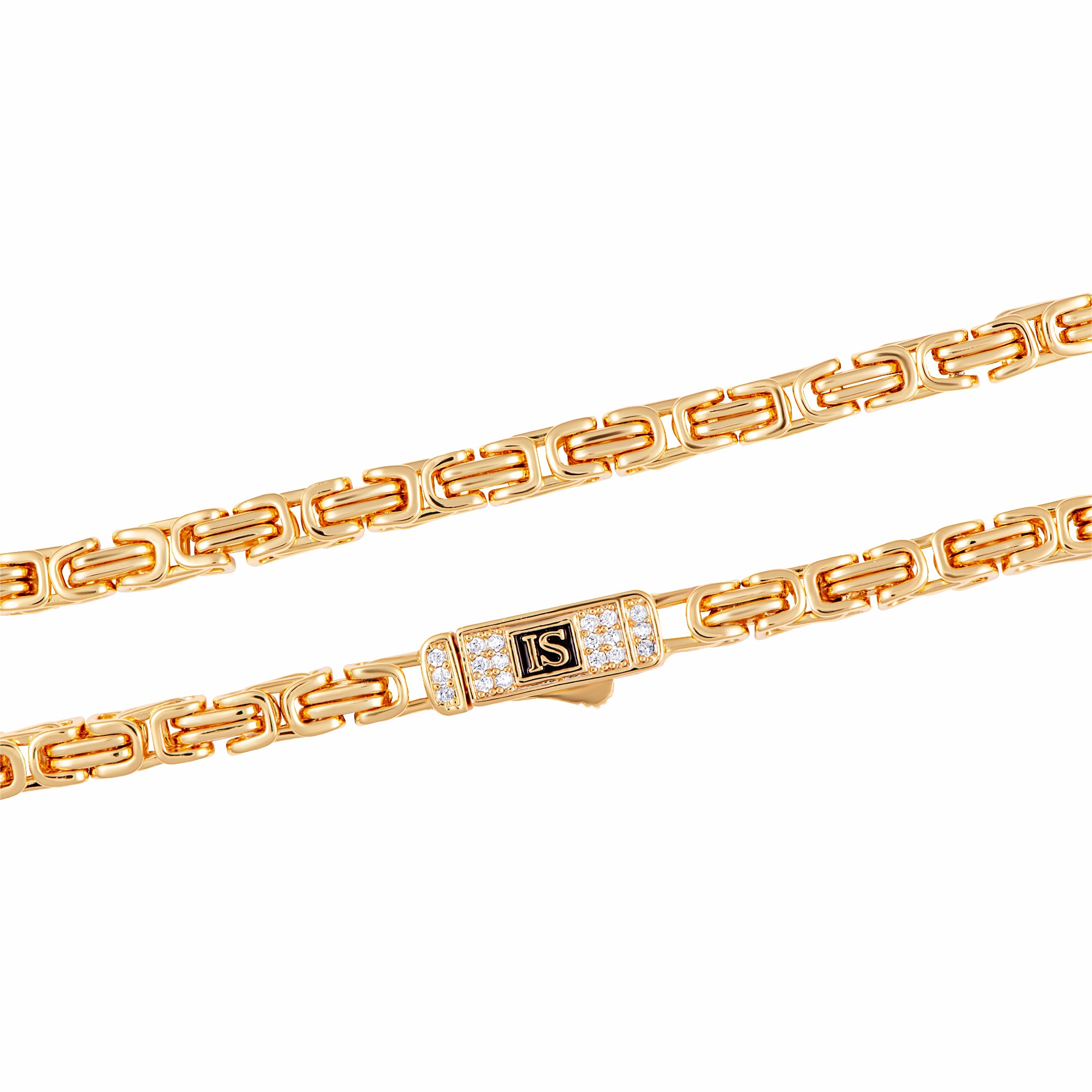 Royal Armband 4mm Diamantverschluss Gold 