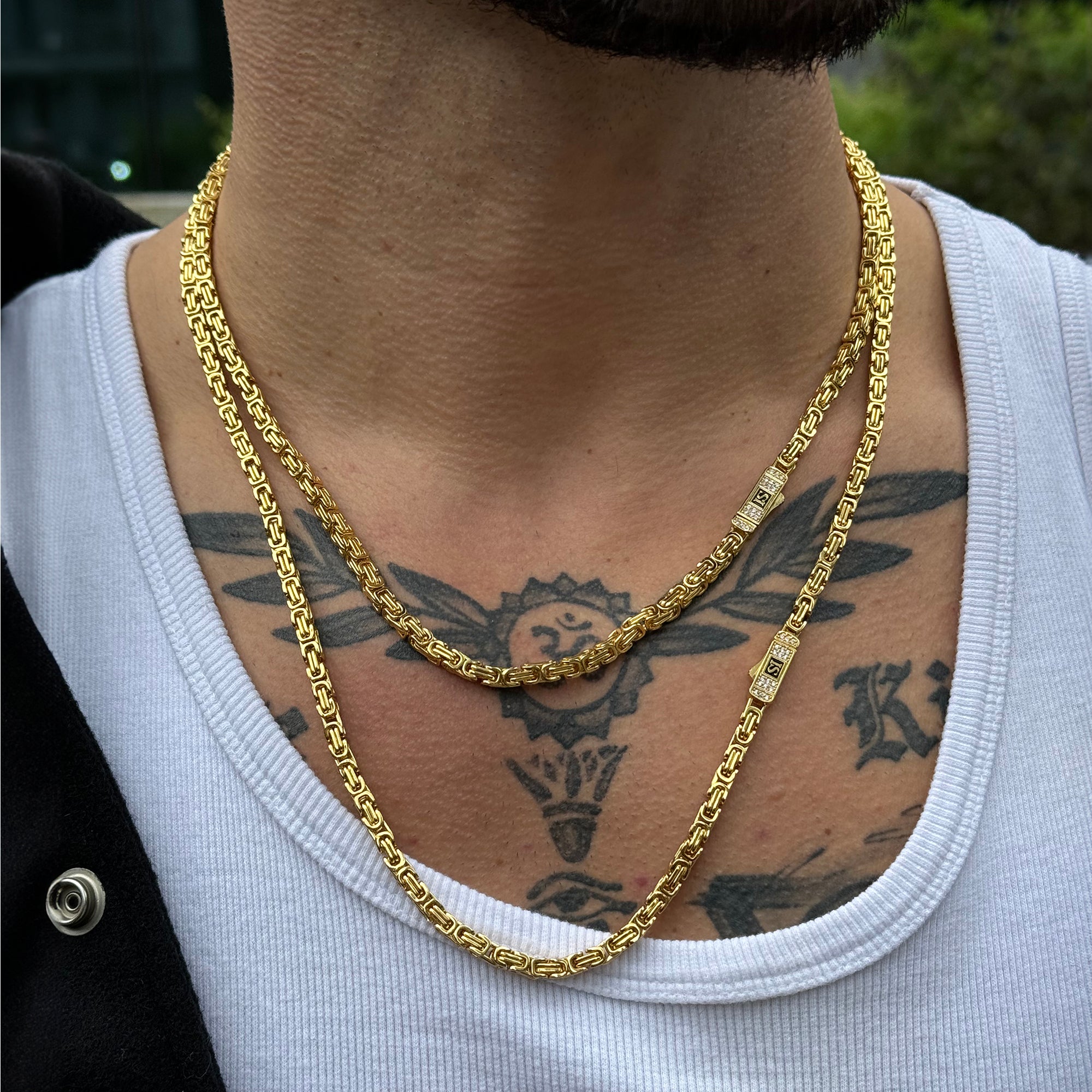 Royal Chain 4mm Diamantverschluss Gold 