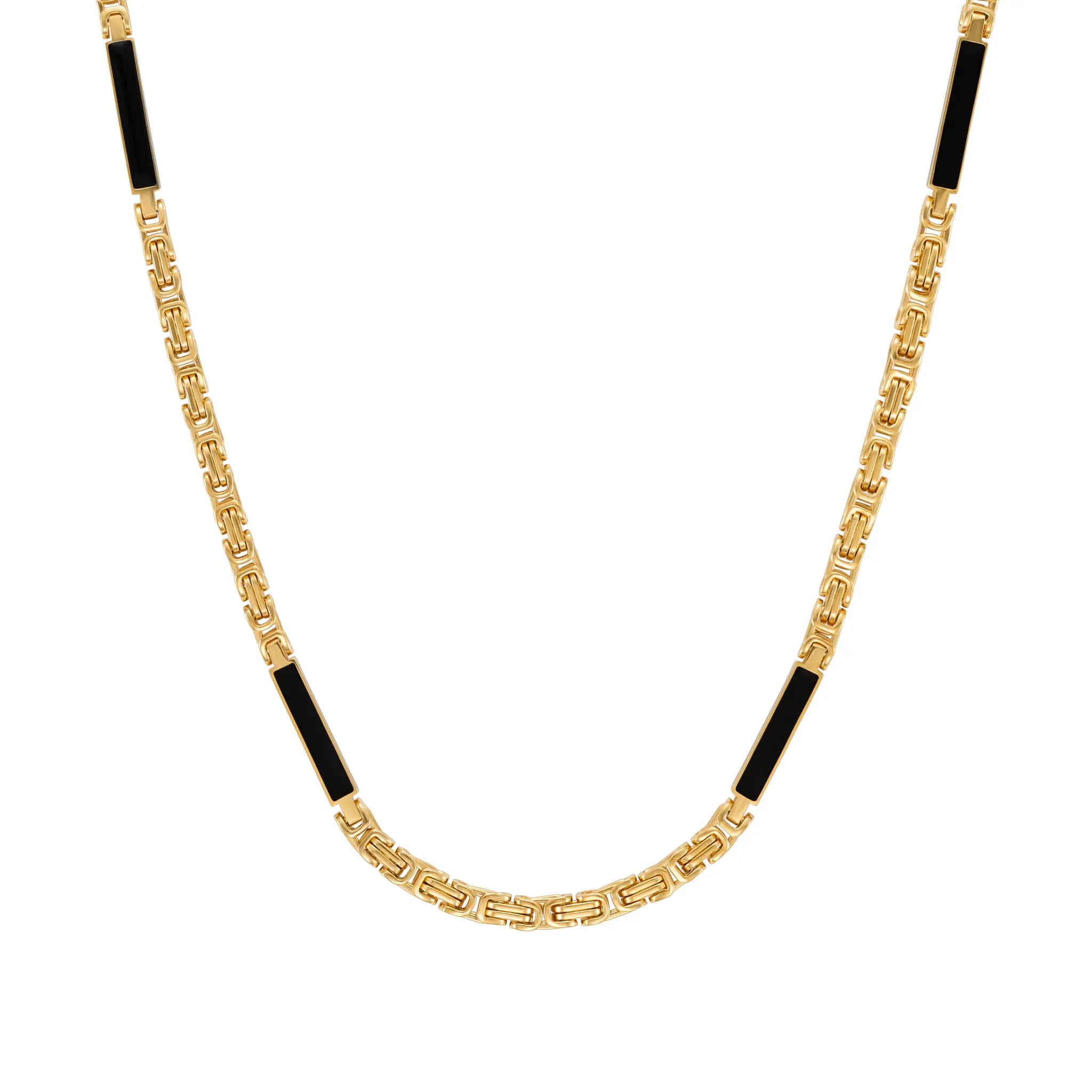 Łańcuch Królewski Onyx 4mm Złoto