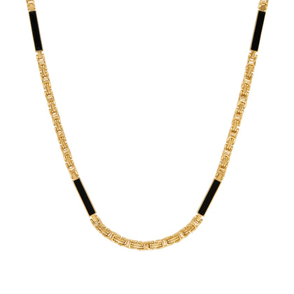 Łańcuch Królewski Onyx 4mm Złoto