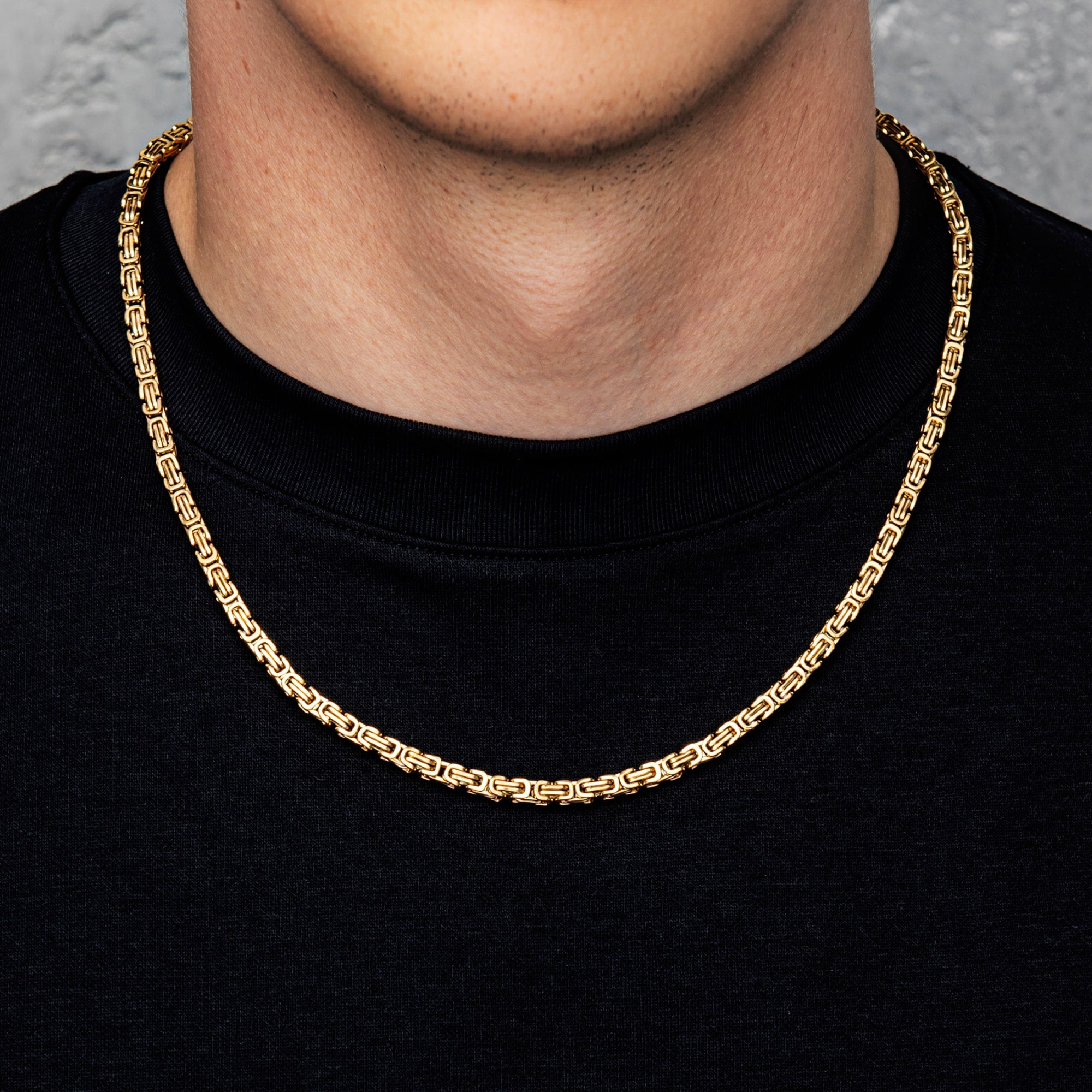 Königliche Kette 4mm Gold 