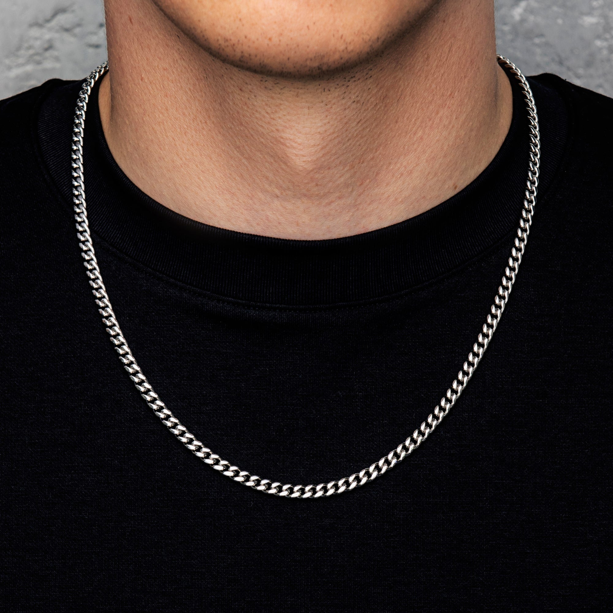Miami Cuban Link Kette 5mm Weißgold