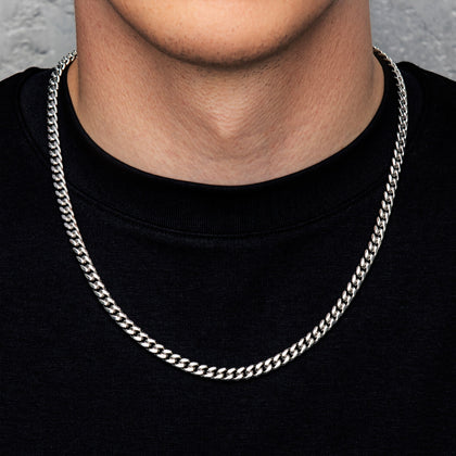 Miami Cuban Link Kette 6mm Weißgold