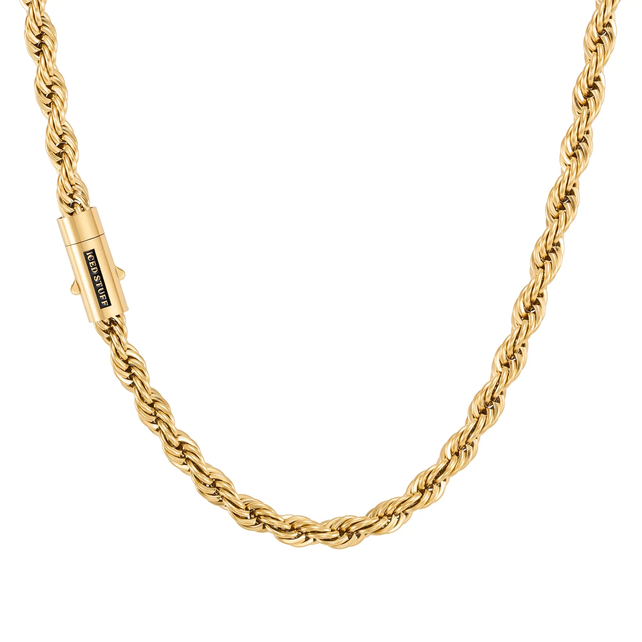 Łańcuch Rope 8mm Złoto