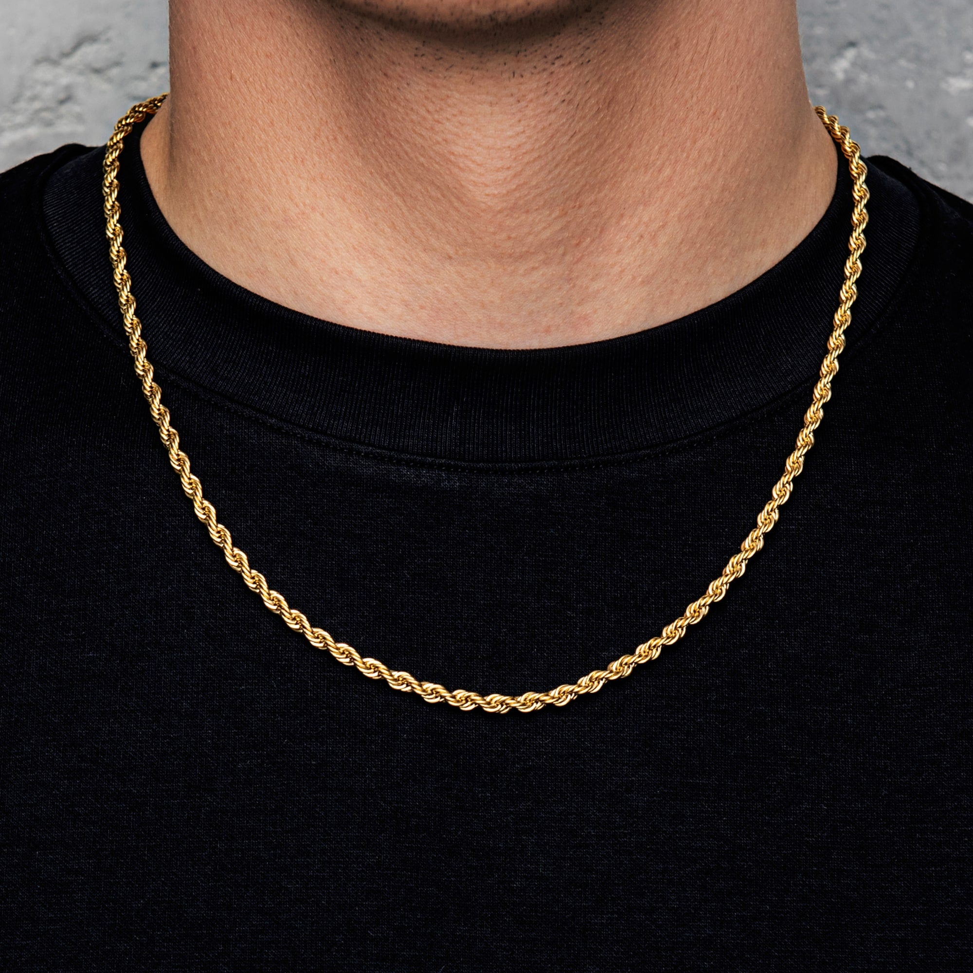 Kordelkette 4mm Gold
