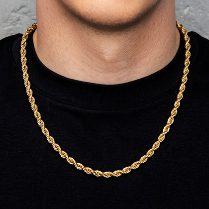 Kordelkette 6mm Gold